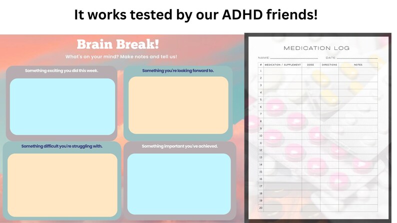 ADHD Digital Planner With 2026 Calendar, Focus &amp; Habit Tracker for ...