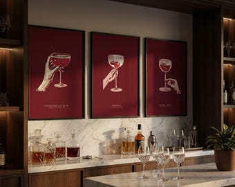 Láminas de cócteles: French 75, Aperol Spritz y champán (descarga digital)