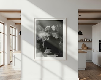 Vintage woman portrait prints, modern abstract female fashion art, digital download