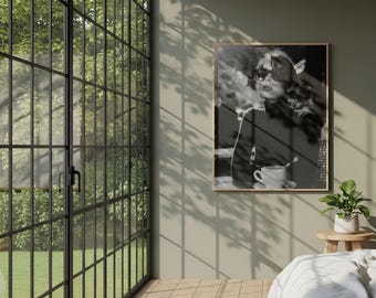 Vintage woman portrait prints, modern abstract female fashion art, digital download