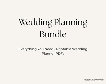 Paquete de planificación de bodas: Lista de verificación, presupuesto y cronograma (Descargar PDF)