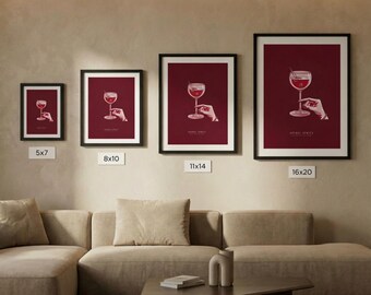 Láminas de cócteles / Láminas de pared modernas / Decoración de carritos de bar (Descarga digital)