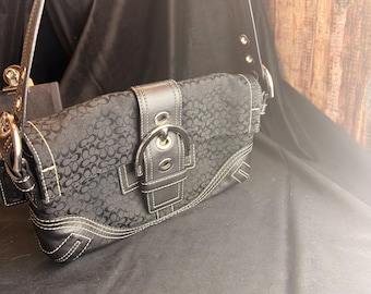 Vintage Coach Legacy Satchel – Patchwork Jacquard, Python