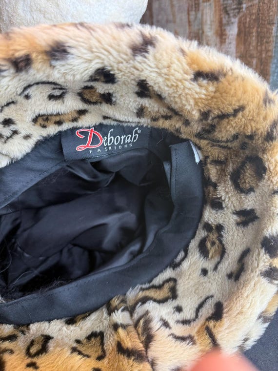 Vintage faux leopard bucket hat - image 4