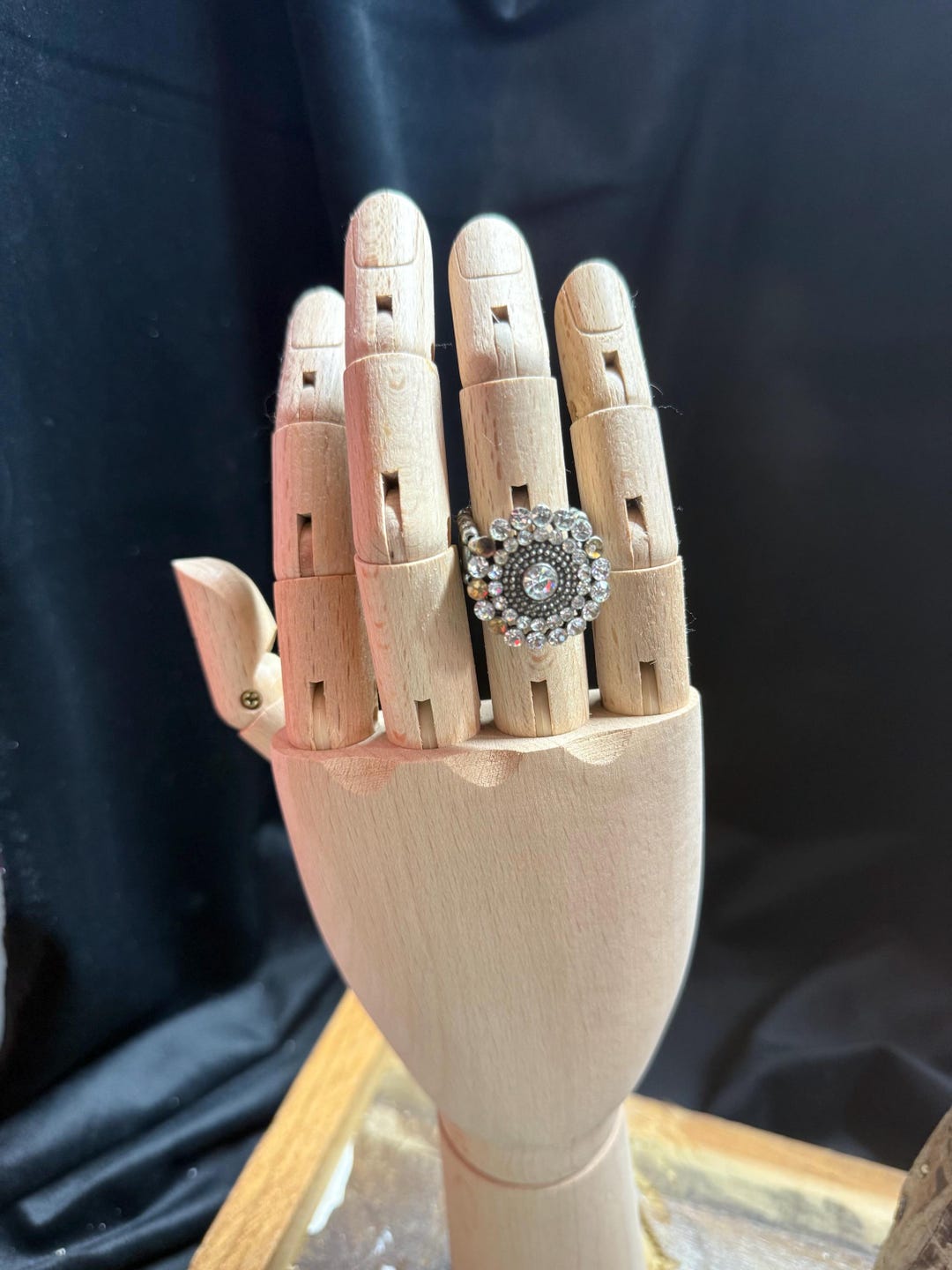 Costume Rectangular Rings Vintage Rhinestone Adjustable Costume Ring - Etsy