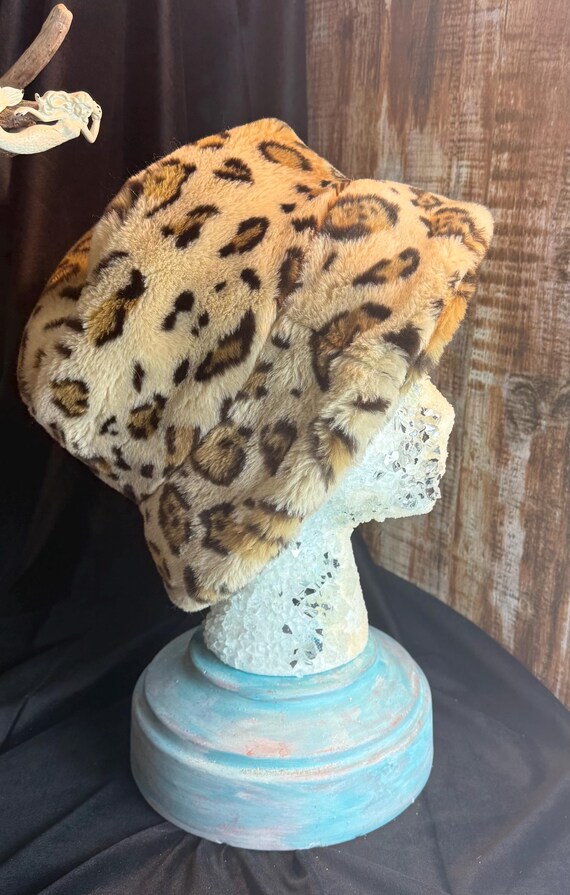 Vintage faux leopard bucket hat - image 3