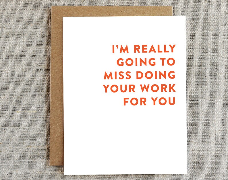 Funny Coworker Card Card for Co-worker Goodbye Card Work - Etsy Australia