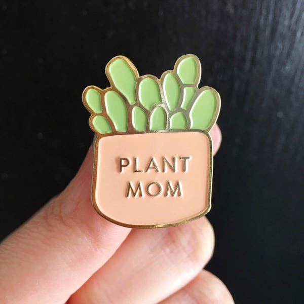 Pflanze Mama Pin, Pflanze Pin, Pflanze Lady Pin, saftig Pin, Pflanze Liebhaber Pin, Pflanzen Emaille Pin