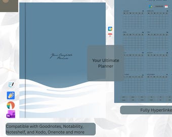 Minimalist Digital Planner | Undated, iPad, Bonus Stickers (PDF Download)