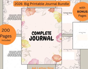 Printable Journal Bundle | Adult Planner & Kids Activities (PDF Download)