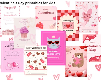 Kids Valentine's Day Cards | Printable Activity Bundle (Digital Download)