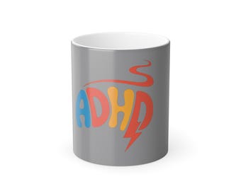 Mok met kleurverandering ADHD | 11 oz van kleur veranderende koffiemok