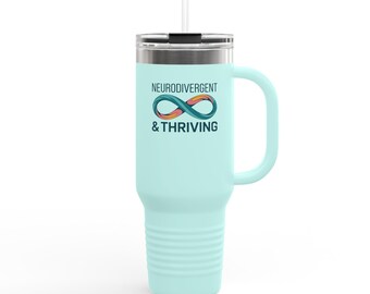 Tumbler 40oz geïsoleerde reismok | Autisme ADHD neurodivergent