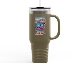 Neuro Sparkle ADHD-reismok | Geïsoleerde beker van 40 oz