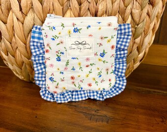 Airpod-houder sleutelhanger | Gewatteerd zakje | Etui met rits en ruches | Sieraden | Girly