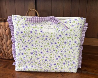 Ruffled Bible Sleeve | Quilted Book Cover | Girly Bible Sleeves