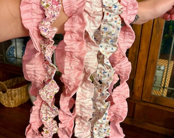 Sleutelhanger van stof met ruches | Girly-sleutelhanger