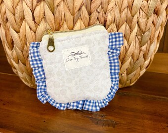 Airpod-houder sleutelhanger | Gewatteerd zakje | Etui met rits en ruches | Sieraden | Girly