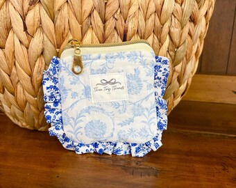 Airpod-houder sleutelhanger | Gewatteerd zakje | Etui met rits en ruches | Sieraden | Girly