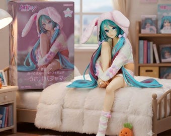15 cm anime kaninöra pyjamasfigur med låda