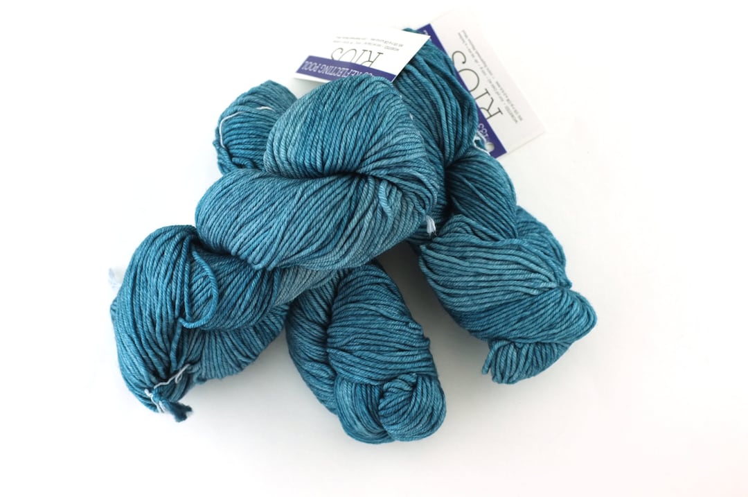 Blue Wool Pool Malabrigo Rios in Color Reflecting Pool, Merino Wool Worsted Weight ...