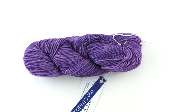 Malabrigo Worsted in Color Cuarzo 097 Merino Wool Aran Weight Knitting Yarn Purple Etsy