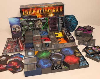 Twilight Imperium 4 One-Box Insert - NO Lid Lift, Fits ALL Expansions | Elegant & Sturdy