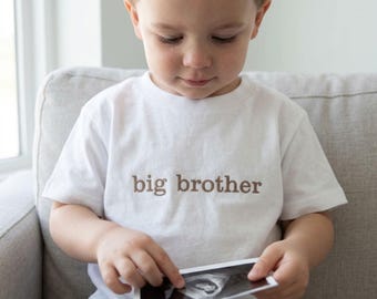 Chemise brodée Big Brother, tenue pour faire-part de grossesse, t-shirt pour tout-petit Big Bro