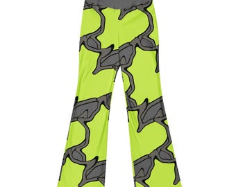 Flare leggings - Green Line - Green Pulse