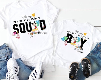 Disney Birthday Png, Mickey Boy Birthday Png, Disney Family Party Png, Mickey Birthday Boy Gift, Disneyland Custom Squad Png, Minnie Mickey