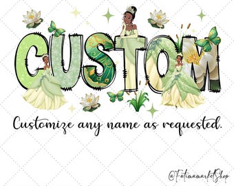 Custom Princess Tiana Birthday Girl Png, Disney Famliy Birthday Png,Custom Birthday Girl Png, Disney Family Matching Birthday Tiana Princess