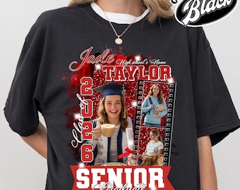 Red Senior 2026 PNG, Custom Senior Night Png, Cheerleader GraduationmHigh School Senior, Personalized Senior 2026 PNG