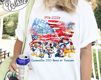 Mickey and Friends America 250th PNG, Patriotic Disney Png Digital Download, USA 1776-2026, USA 250th Anniversary Fourth of July Patriotic