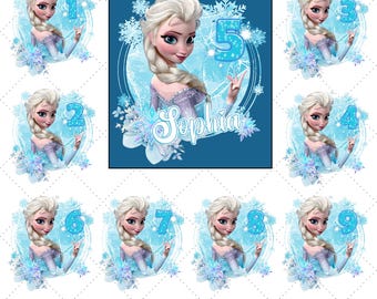 Princess Anna & Elsa Birthday Png, Custom Frozen Birthday Girl Png, Disney Family Matching Birthday, Disneyland Birthday Party Magic Kingdom