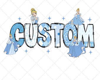 Custom Disney Cinderella Png, Personalized Name Princess Cinderella Birthday Family Png, Magic Kingdom Girls Trip, Disney Princess Png
