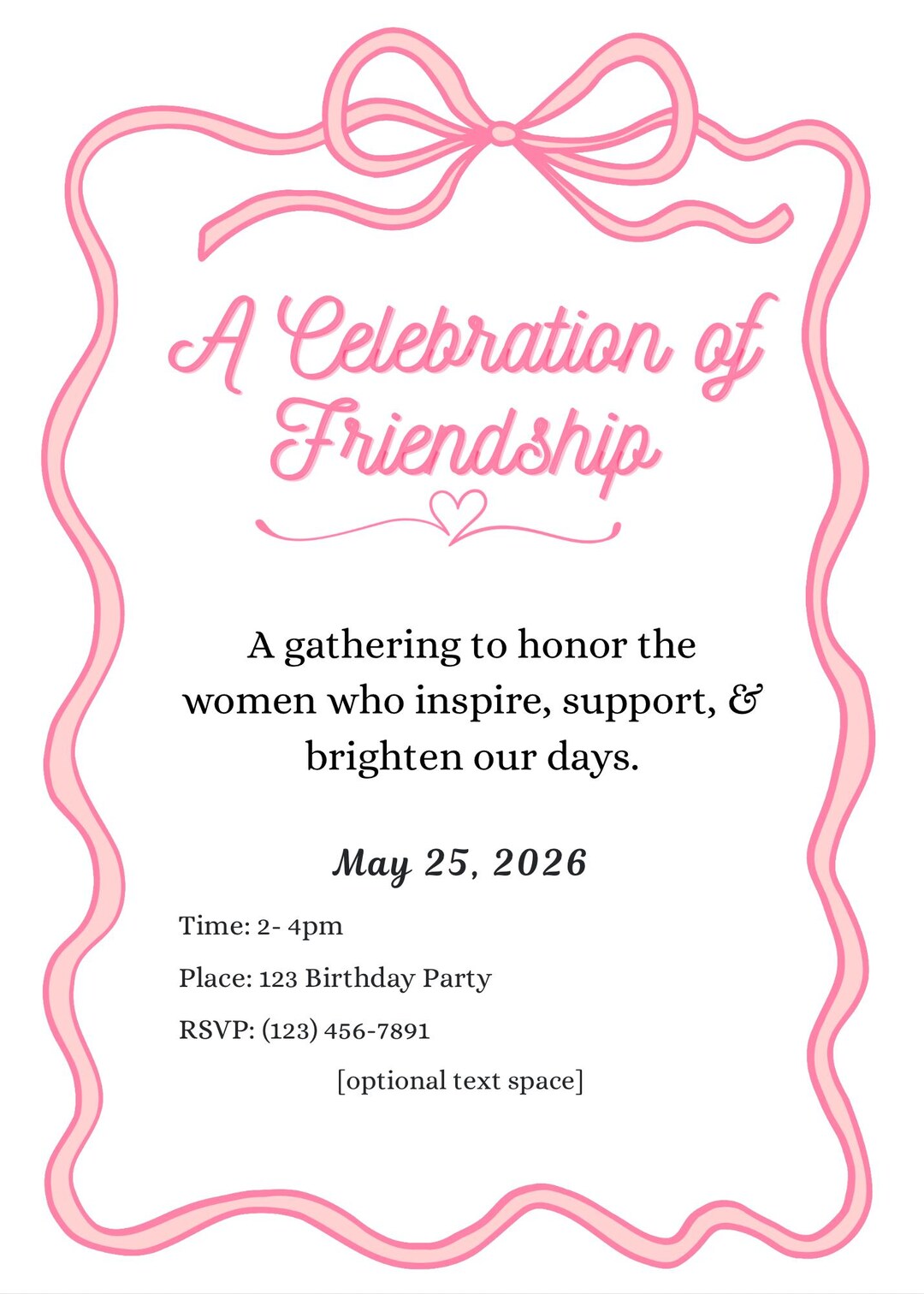 Galentine’s Day Invitation Template | Girls Night Party Invite ...