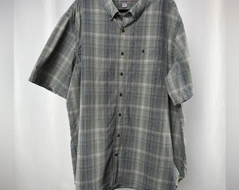 Chemise Carhartt décontractée en coton à manches courtes vintage en Bleu vert 3XL