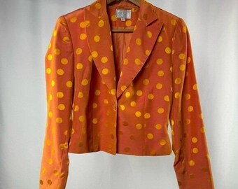 Blazer Alberto Kamali 2 boutons à pois en orange Taille 6