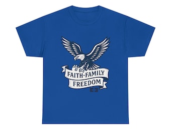 Faith Family Freedom Eagle T-Shirt | Christian Patriotic Apparel Unisex Tee