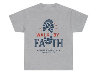 Camiseta cristiana "Camina por fe" / Camiseta unisex con versículo bíblico
