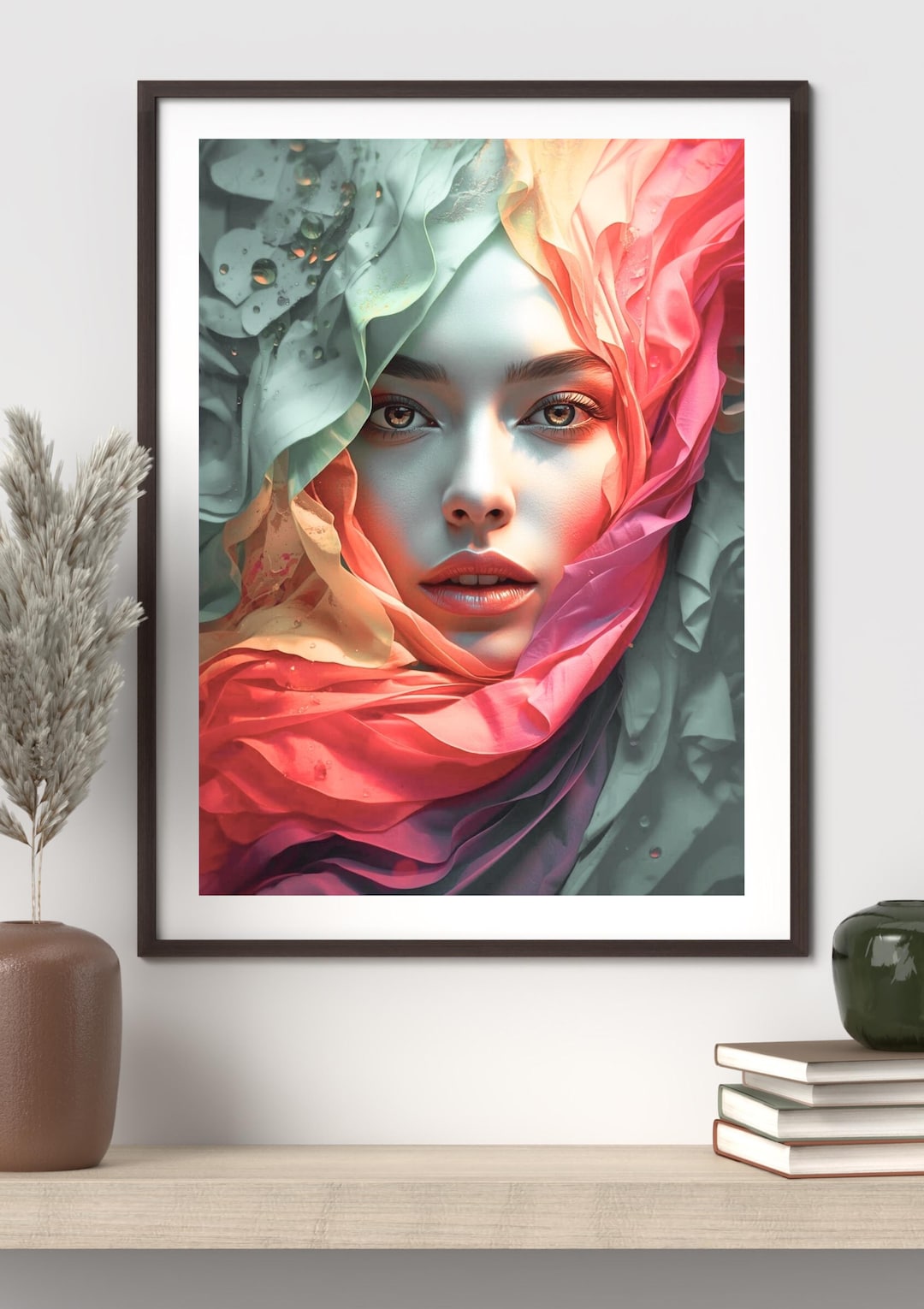 Colorful Abstract Woman Portrait Wall Art | Feminine Modern Art Print ...