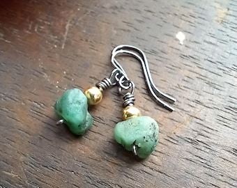 Emerald drop earrings