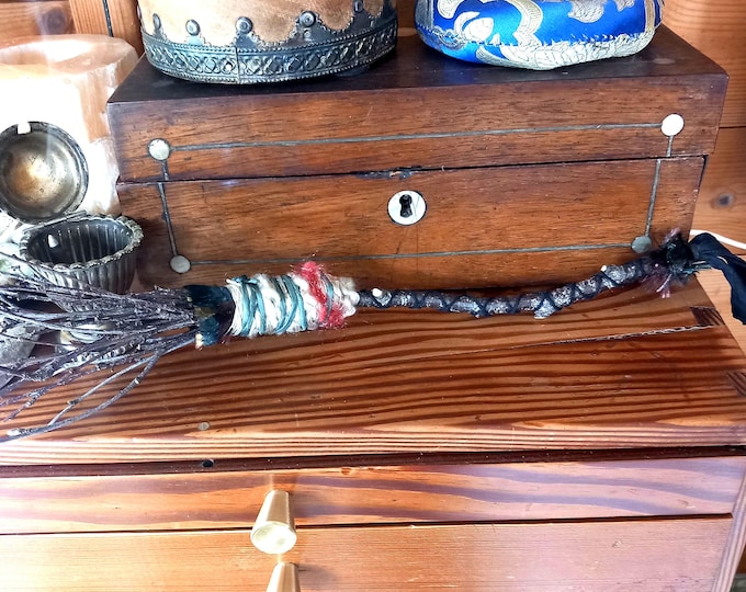 Mini Witch's Broom with green