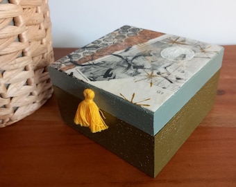 Treasure box with yellow tassel