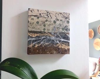 Mixed media panel 'Estuary 1'