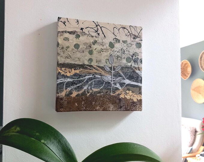 Mixed media panel 'Estuary 1'