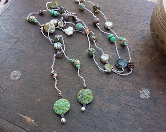 Lariat in moss greens