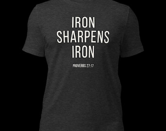 JÄRN SKÄPPAR JÄRN – Ordspråksboken 27:17 Kristen herr-T-shirt