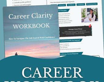 Job Search Workbook for Professionals | Career Clarity Guide | Resume, LinkedIn & Interview Planning