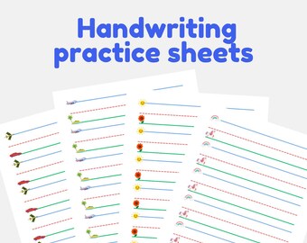 Printable Practice Handwriting Draw & Write School Sheets - Fun for Kids